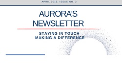 AURORA NEWSLETTER APRIL 2019